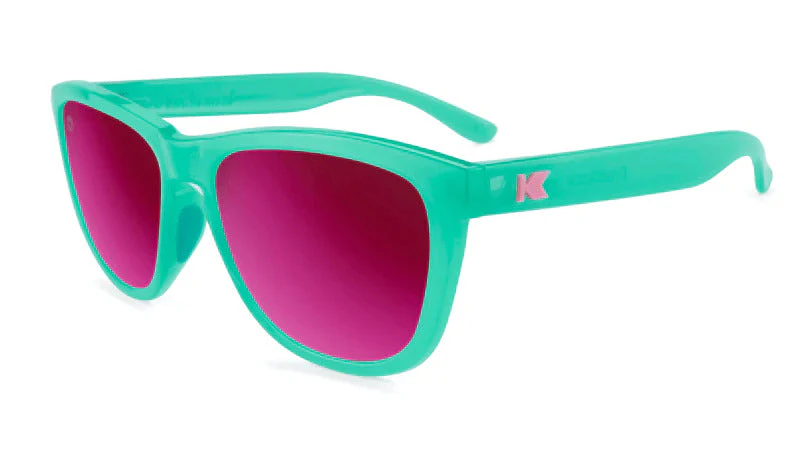 Knockaround Sunglasses | Premiums Sport | Aquamarine / Fuchsia - Ekiden Sports