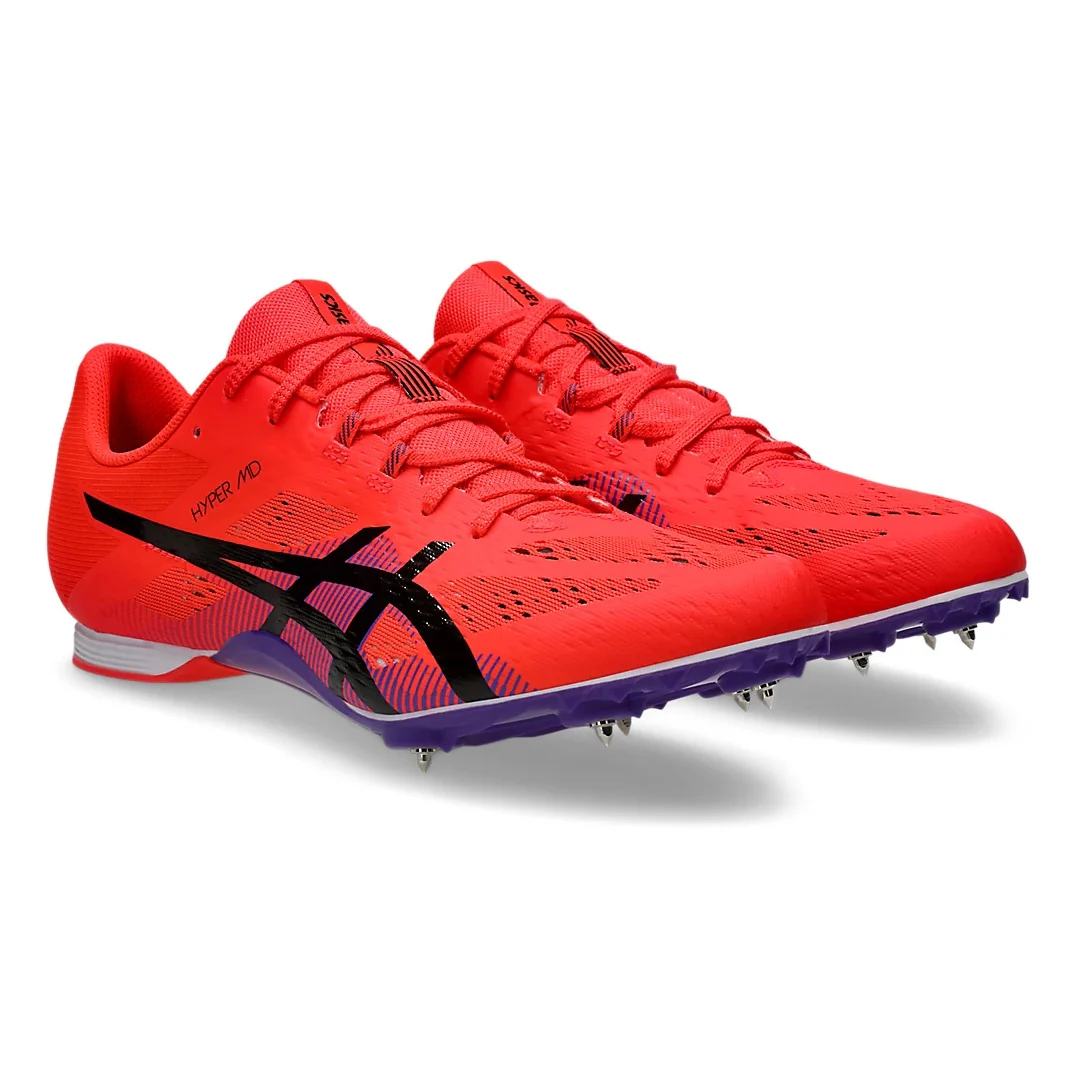 Asics Hyper MD 8 Spikes | Flash Red / Black | Unisex - Ekiden Sports
