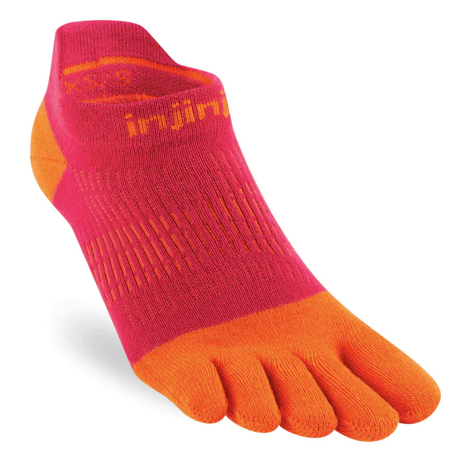 Injinji Run Sock | Lightweight | No Show | Chili | Womens - Ekiden Sports