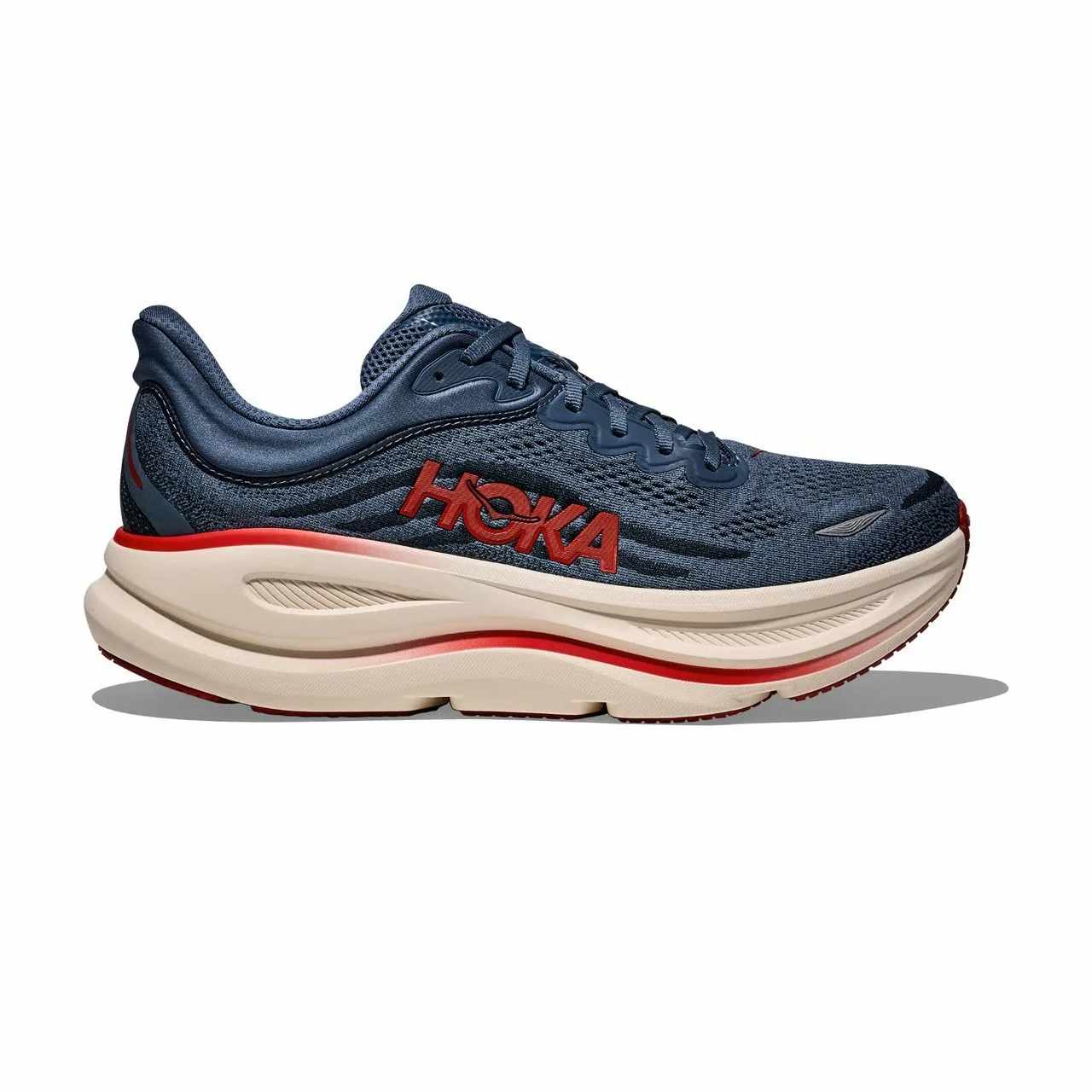 Hoka Bondi 9 | Thunder Cloud / Vermillion | Mens - Ekiden Sports
