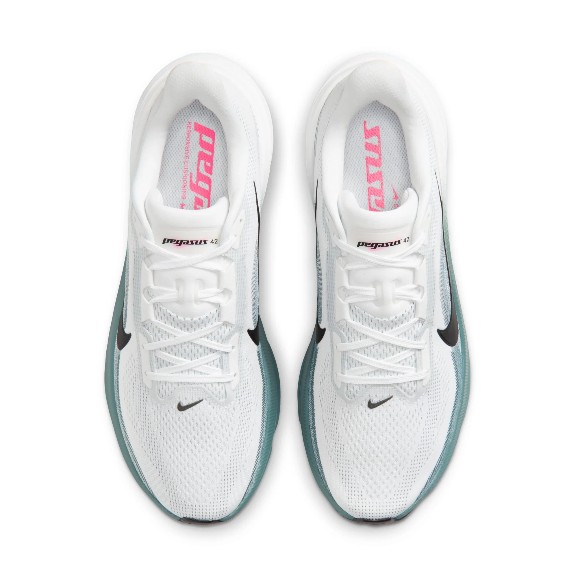 Nike Pegasus 42 | White / Mineral Slate / Hyper Pink / Black | Mens - Ekiden Sports